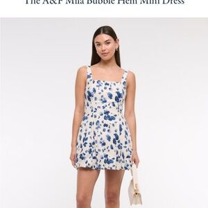 Abercrombie & Fitch Mila Bubble Hem Mini Dress